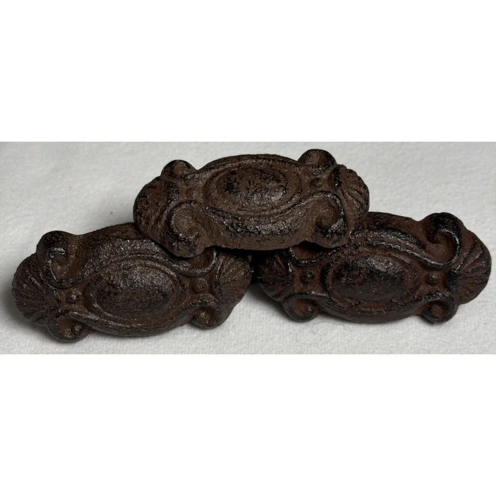 Lot Of 3 New Hobby Lobby Metal Rustic Brown Drawer Pulls Knobs 2.5